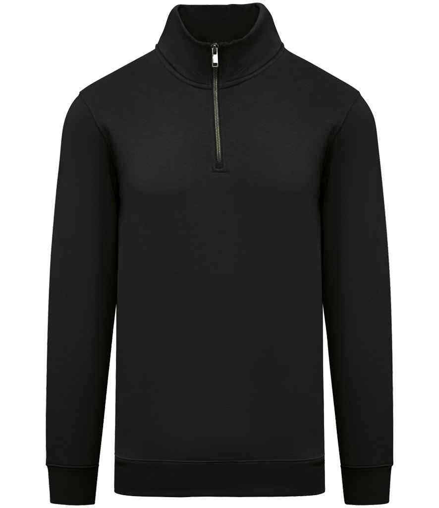 Native Spirit 1/4 Zip Sweatshirt in Black