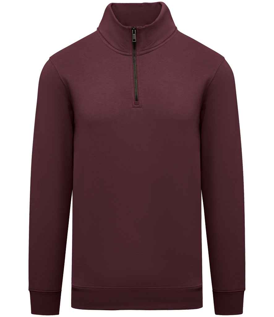 Native Spirit 1/4 Zip Sweatshirt in Dark Cherry