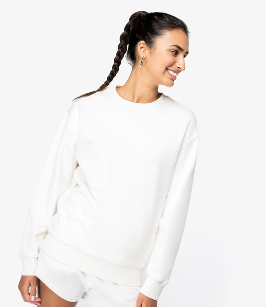 Native Spirit Unisex Crew Neck Sweatshirt - Ivory - Model