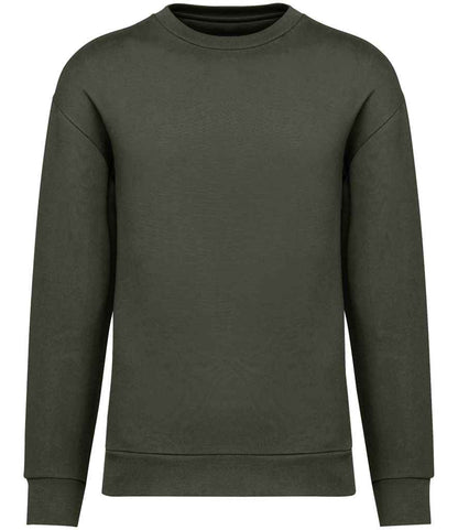 Native Spirit Unisex Crew Neck Sweatshirt in Khaki