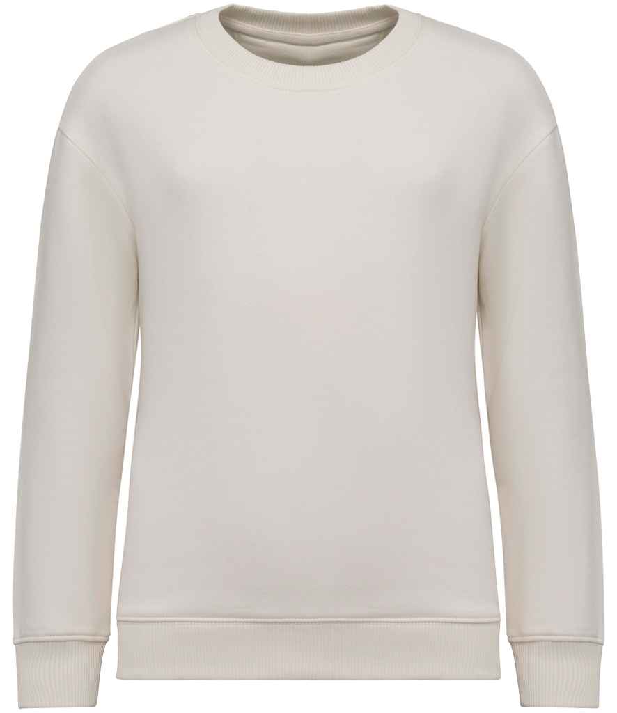 Native Spirit Kids Oversized Round Neck Sweatshirt in Ivory
