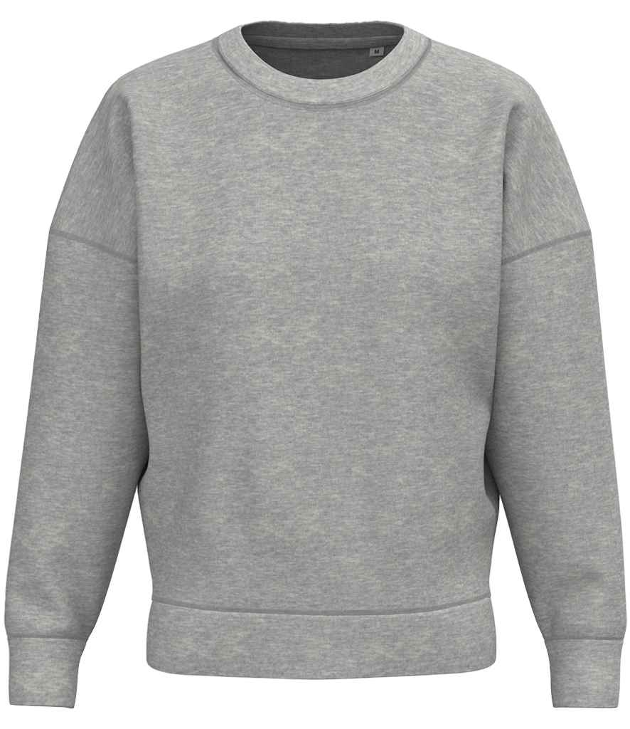 Native Spirit Ladies Crew Neck Sweatshirt in Moon Grey Heather