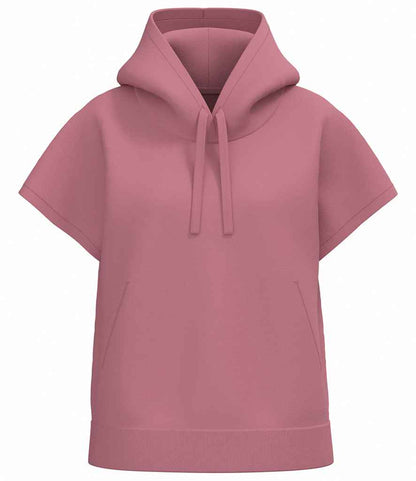 Native Spirit Ladies French Terry Sleeveless Hooded Sweatshirt in Antique Rose