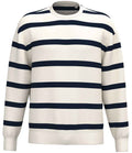 Ivory/Navy Stripes
