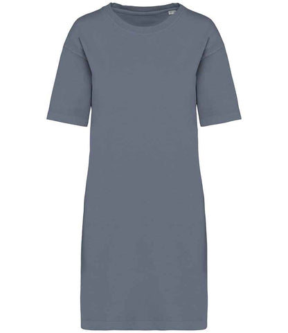 Native Spirit Ladies T-Shirt Dress in Washed Mineral Grey