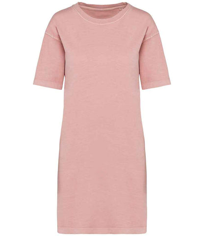 Native Spirit Ladies T-Shirt Dress in Washed Petal Rose