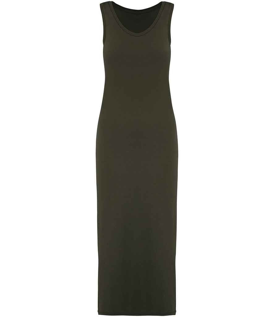 Native Spirit Ladies Jersey Washed Dress in Washed Organic Khaki