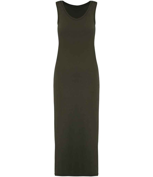 Native Spirit Ladies Jersey Washed Dress in Washed Organic Khaki