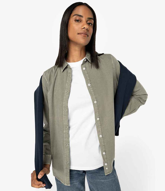Native Spirit Ladies Washed Long Sleeve Shirt