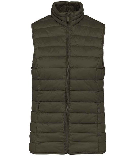Native Spirit Ladies Light Recycled Bodywarmer in Organic Khaki