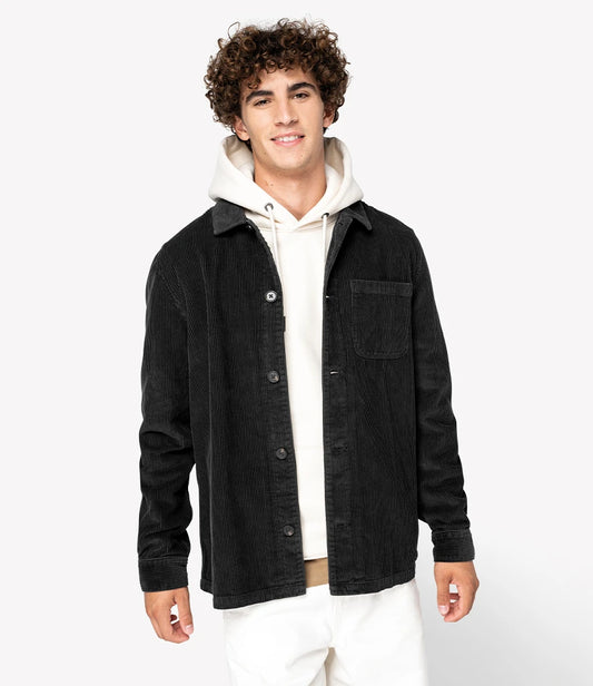 Native Spirit Corduroy Jacket - Washed Black - Model