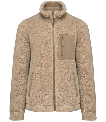 Native Spirit Unisex Sherpa Jacket in Wet Sand/Driftwood