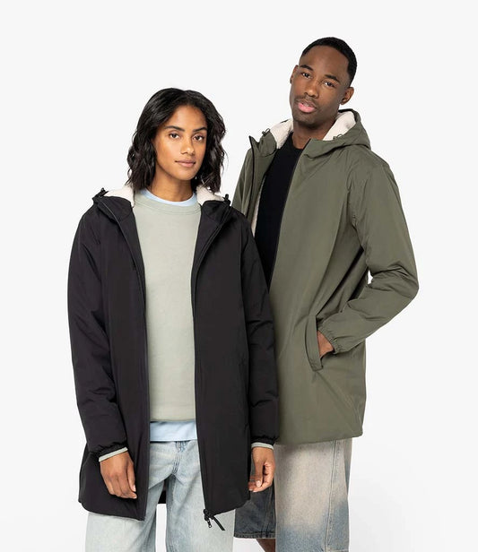 Native Spirit Unisex Sherpa Lined Waterproof Jacket - Black - Model