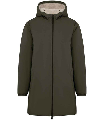 Native Spirit Unisex Sherpa Lined Waterproof Jacket in Organic Khaki