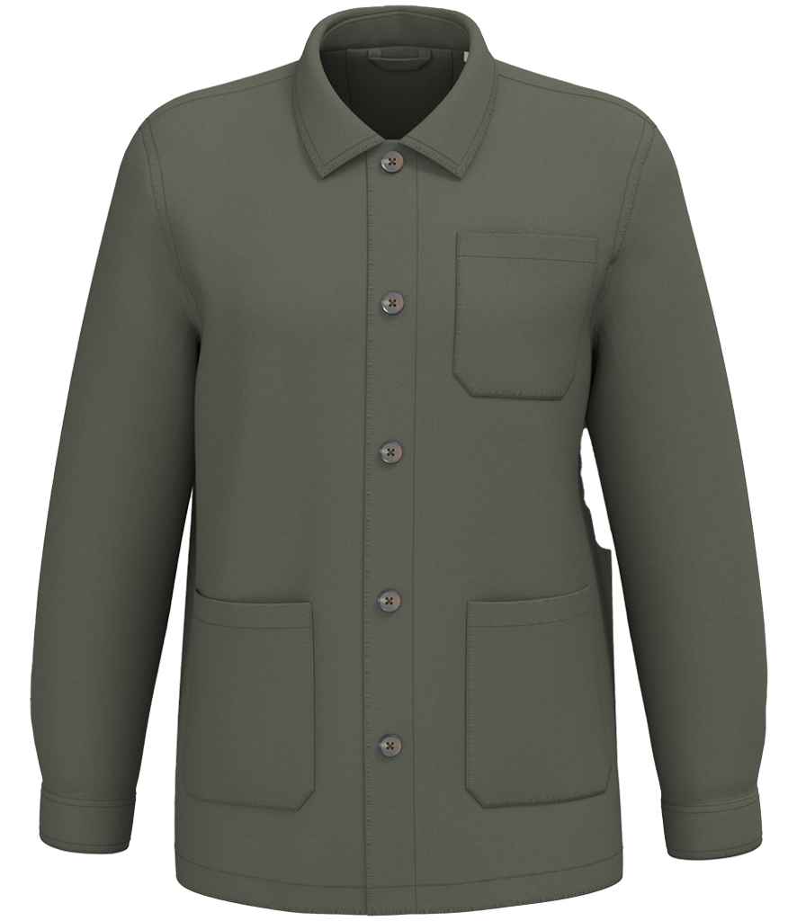 Native Spirit Washed Effect Work Jacket in Washed Organic Khaki