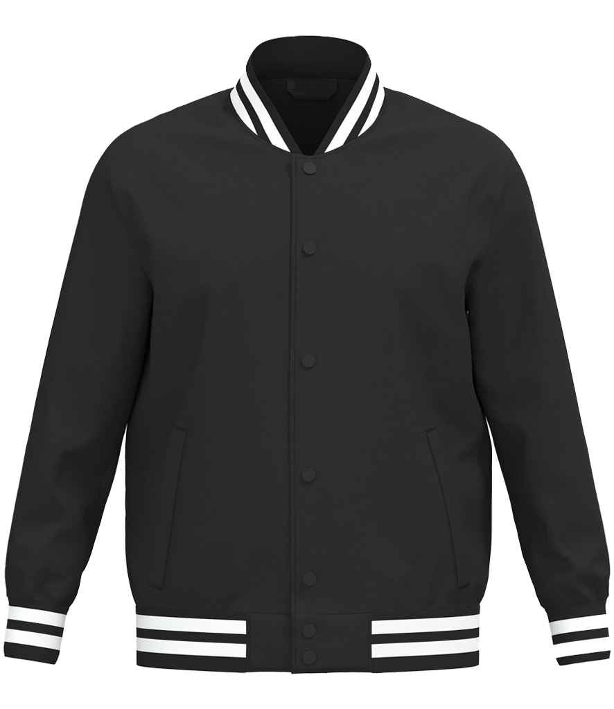 Native Spirit Unisex Varsity Padded Jacket in Black