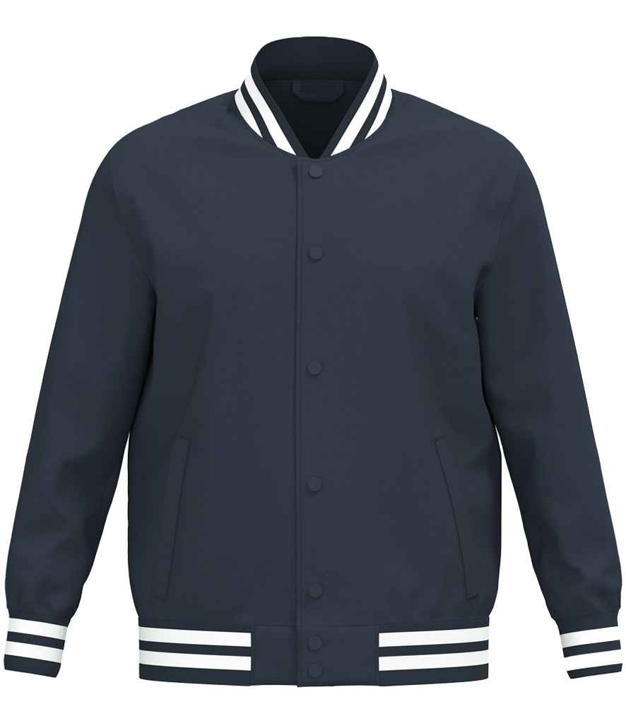 Native Spirit Unisex Varsity Padded Jacket in Navy