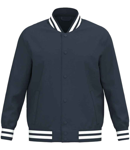 Native Spirit Unisex Varsity Padded Jacket in Navy