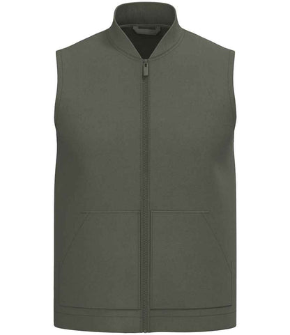 Native Spirit Unisex Twill Bodywarmer with Varsity Collar in Organic Khaki