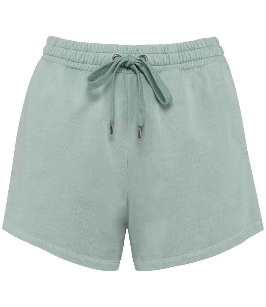 Native Spirit Ladies Terry 280 Shorts in Washed Jade Green