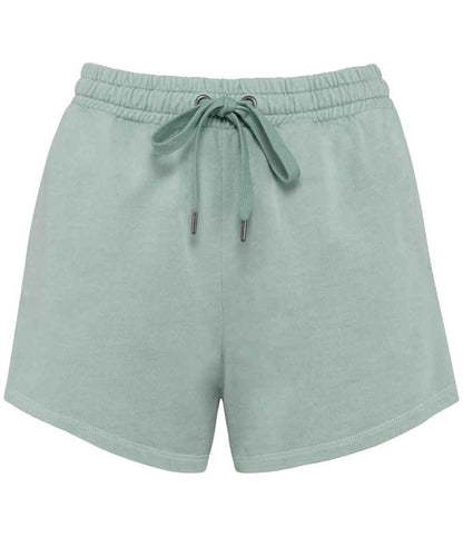 Native Spirit Ladies Terry 280 Shorts in Washed Jade Green
