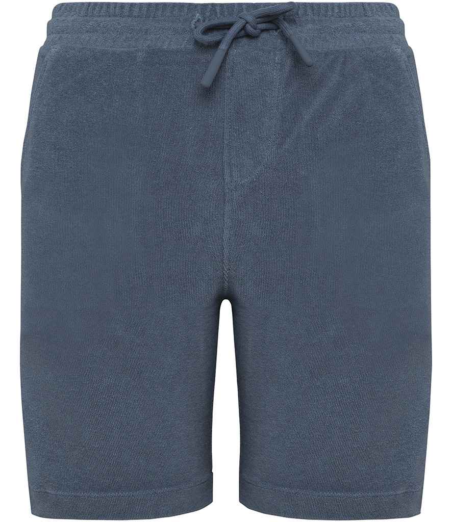 Native Spirit Kids Drawcord Terry Towel Shorts in Mineral Grey