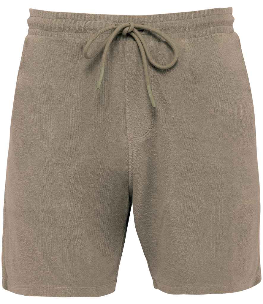 Native Spirit Terry Towel Shorts in Cream Coffee