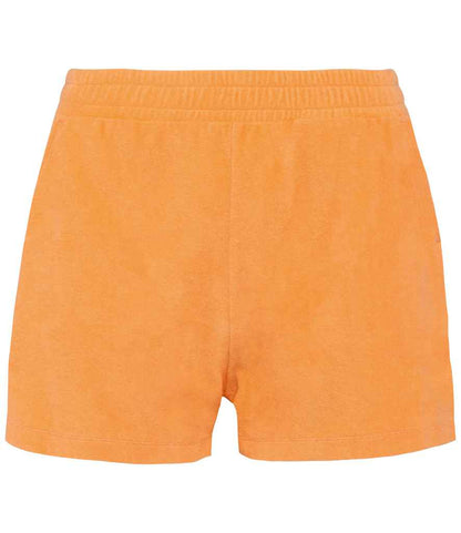 Native Spirit Ladies Terry Towel Shorts in Apricot