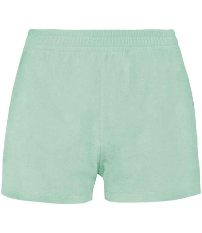 Native Spirit Ladies Terry Towel Shorts in Brook Green