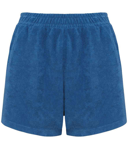Native Spirit Ladies Terry Towel Shorts in Riviera blue