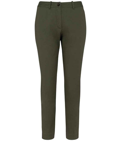 Native Spirit Ladies Chino Trousers in Organic Khaki