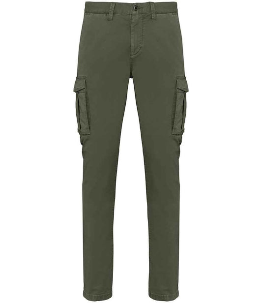 Native Spirit Washed Cargo Trousers in Washed Organic Khaki