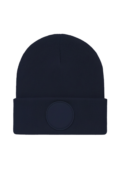 Uneek Circular Patch Beanie Navy