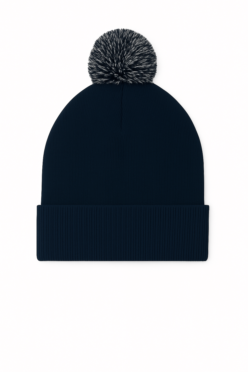 Uneek Pom Pom Beanie Navy/Light Grey