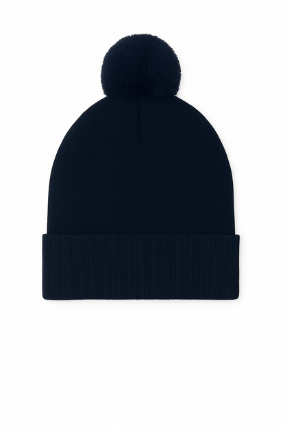 Uneek Pom Pom Beanie Navy