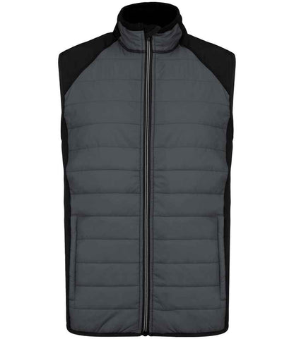 Proact Dual Fabric Sports Bodywarmer in Sporty Grey/Black