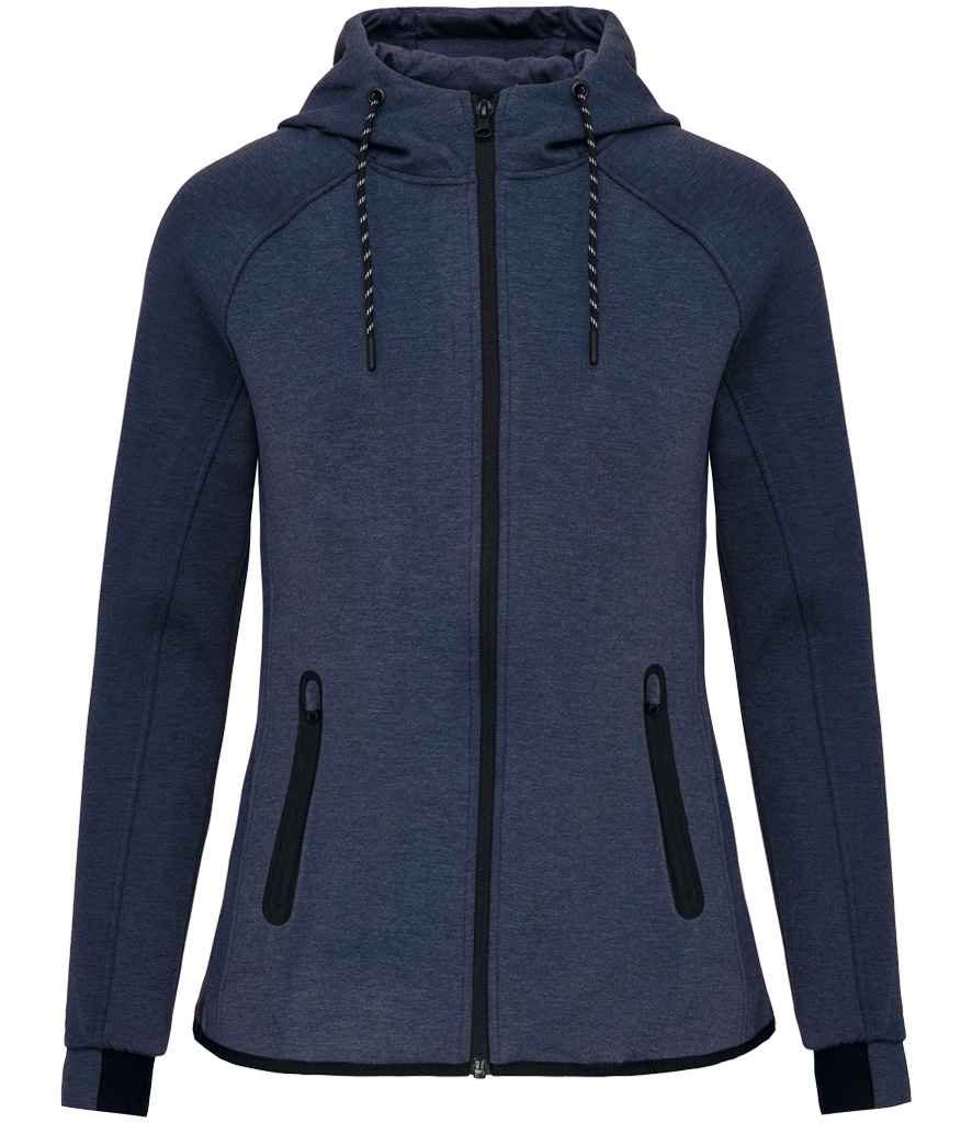 Proact Ladies Performance Hooded Jacket in French Navy Heather