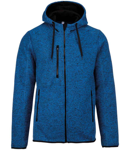 Proact Heather Hooded Jacket in Light Royal Blue Melange
