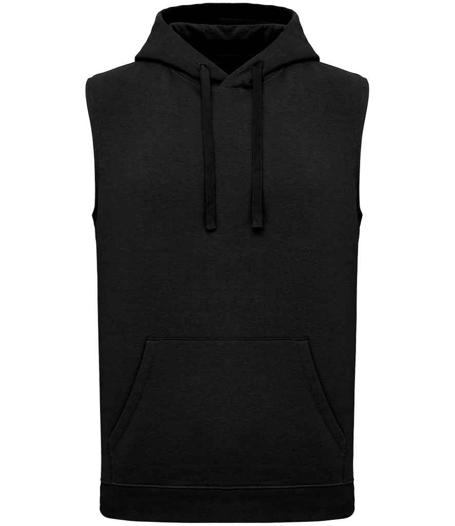 Proact Unisex Sleeveless Hoodie in Black