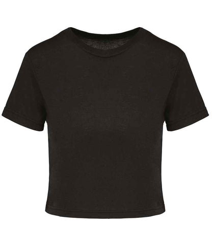 Proact Ladies Triblend Crop Top in Black