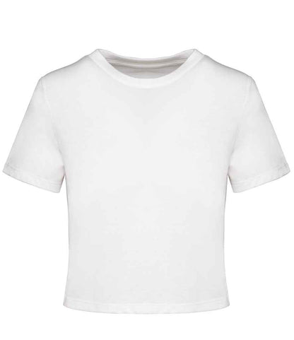 Proact Ladies Triblend Crop Top in White