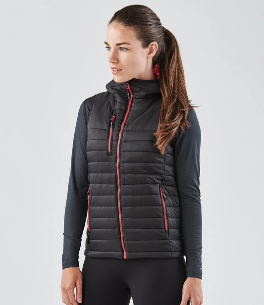 Stormtech Ladies Gravity Bodywarmer - Black/True Red - Model