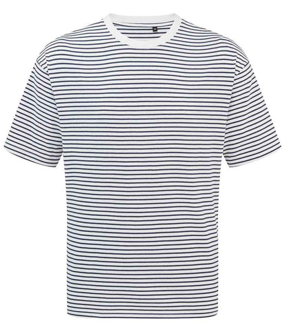Premier Premier Unisex Utility 2.0 Oversized T-Shirt Navy/White Stripe