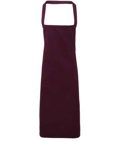 Premier Organic Cotton Bib Apron in Aubergine