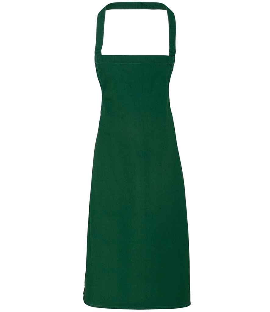Premier Organic Cotton Bib Apron in Bottle Green