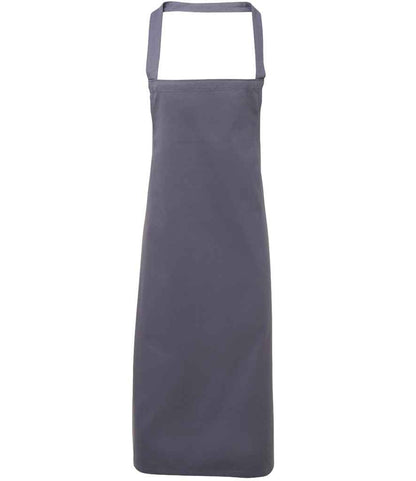 Premier Organic Cotton Bib Apron in Steel