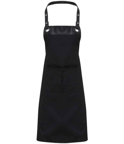 Premier Espresso Bib Apron in Black/Black