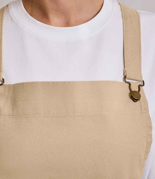 Premier Cross Back Barista Bib Apron - model image