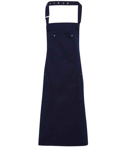 Premier Cotton Chino Bib Apron in Navy