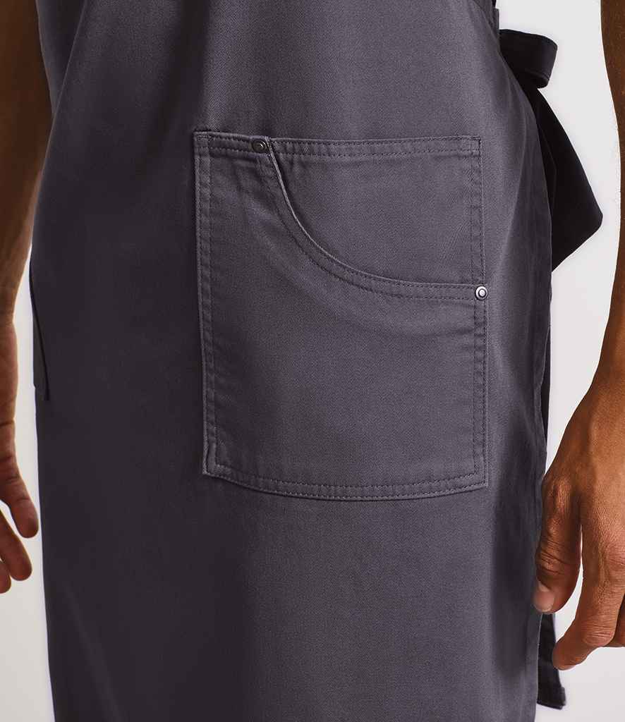 Premier Cotton Chino Bib Apron - model image